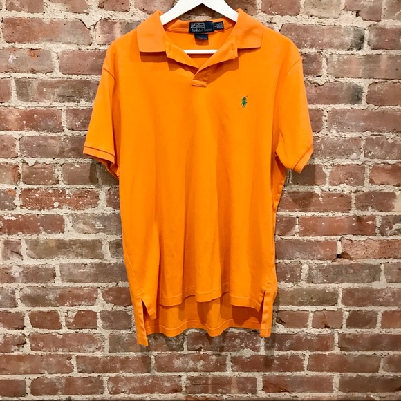 Polo Ralph Lauren orange & green cotton polo - Picture 7 of 7